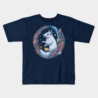 White Squirrel at Night Time Kids T-Shirt